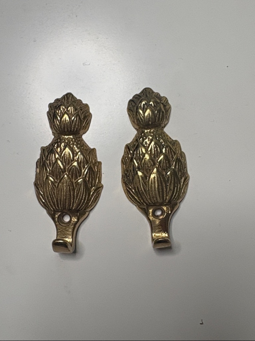 Vintage brass hooks